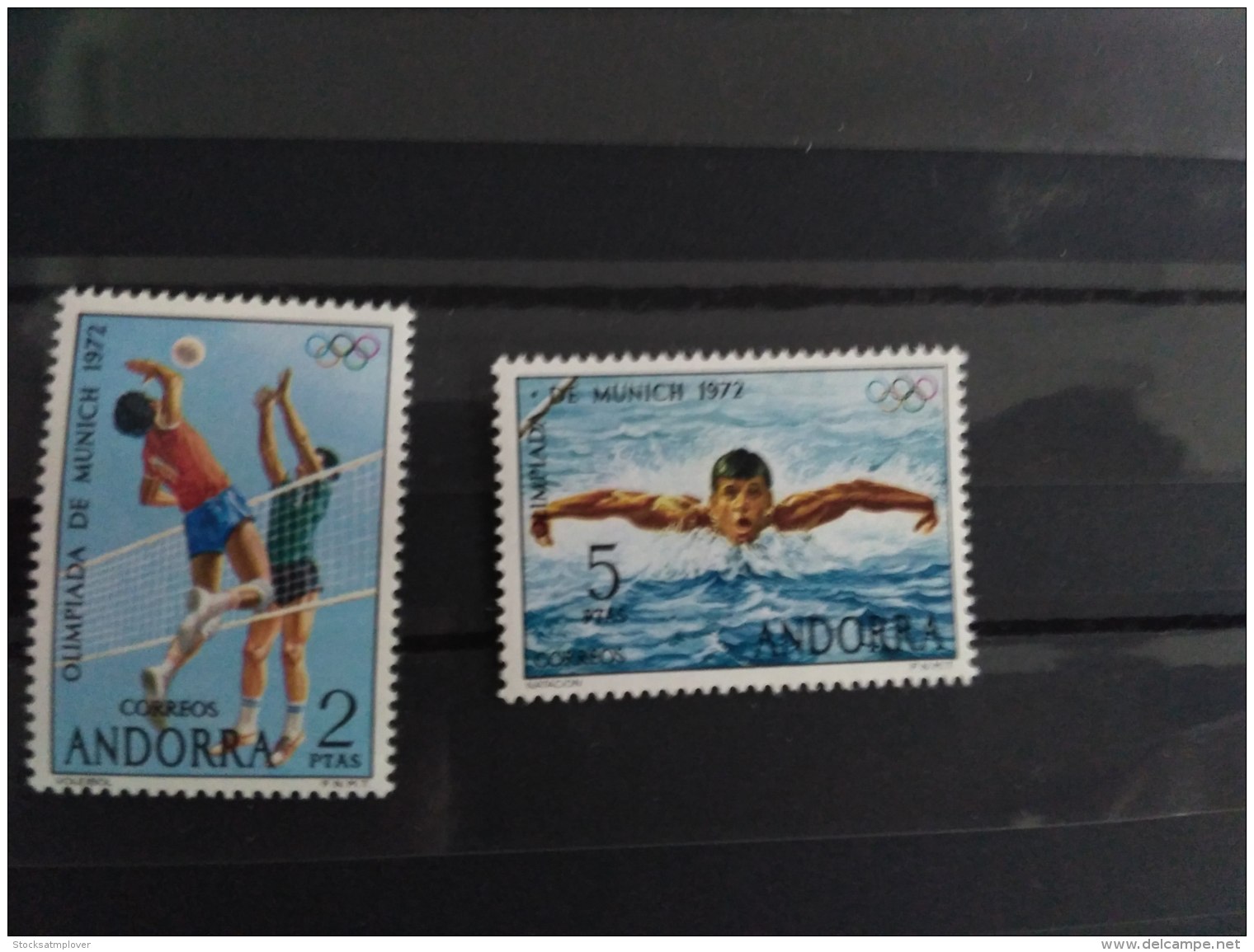 Andorra (Spain) 1972 Olympics Games SC#67-68 - Episcopal Viguerie