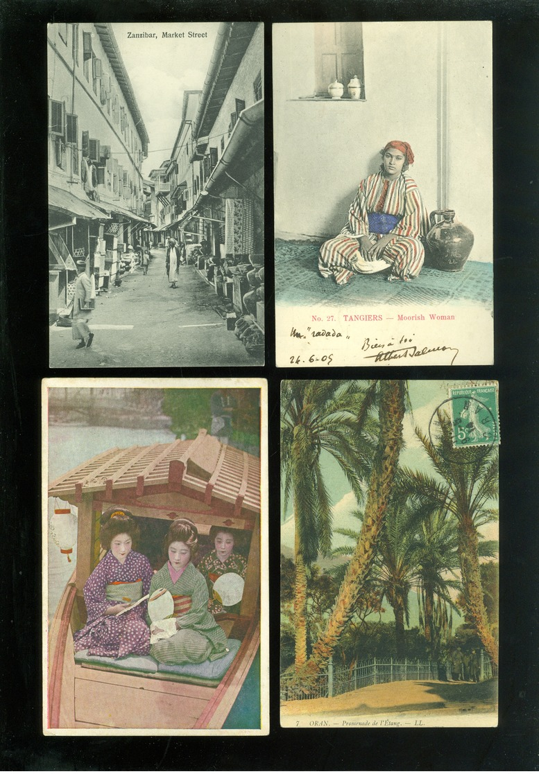 Beau lot de 60 cartes postales du monde        Mooi lot van 60 postkaarten van de wereld - 60 scans