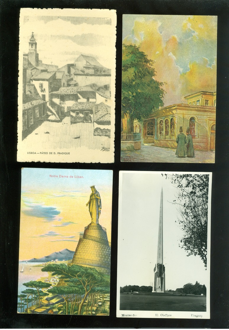 Beau lot de 60 cartes postales du monde        Mooi lot van 60 postkaarten van de wereld - 60 scans