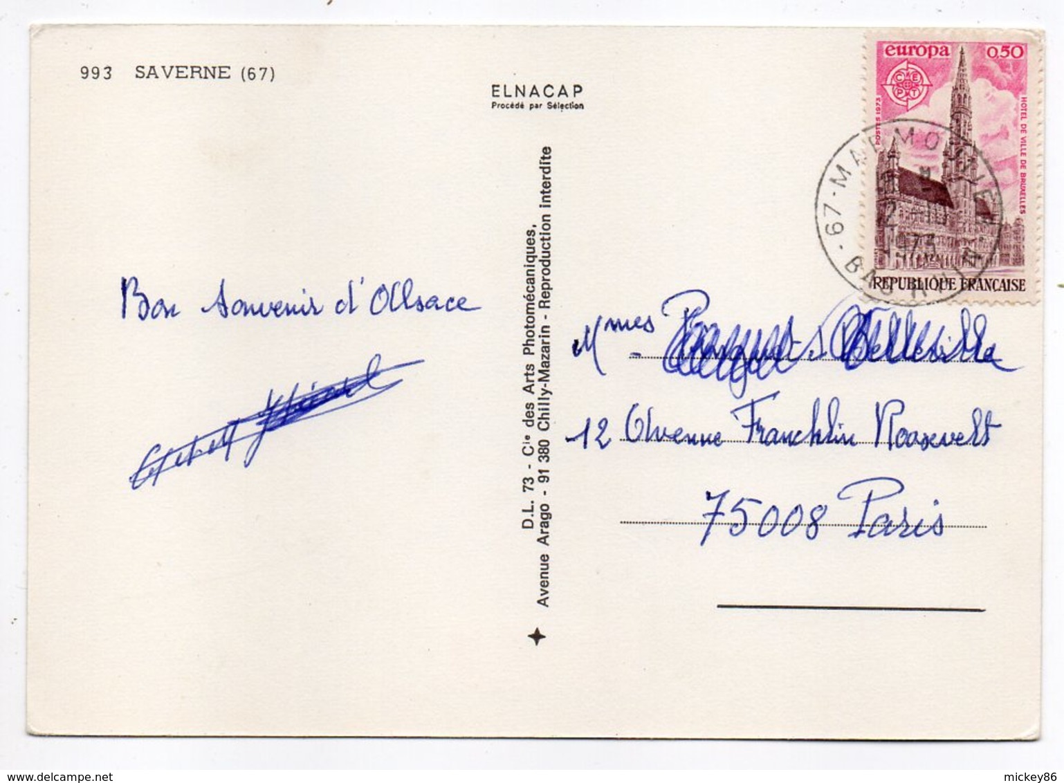 SAVERNE--1973--Multivues--timbre Europa--cachet Marmoutier-67 - Saverne