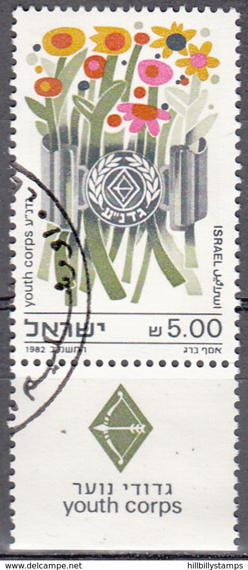 ISRAEL    SCOTT NO.  818    USED   YEAR  1982 - Gebruikt (met Tabs)