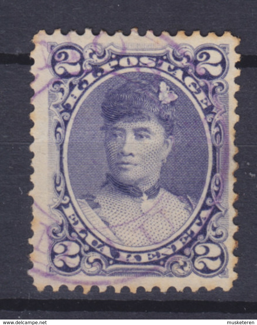 United States Possessions Hawaii 1891 Mi. 36     2c. König Liliuokalani Purple HONOLULU Cancel !! - Hawaii