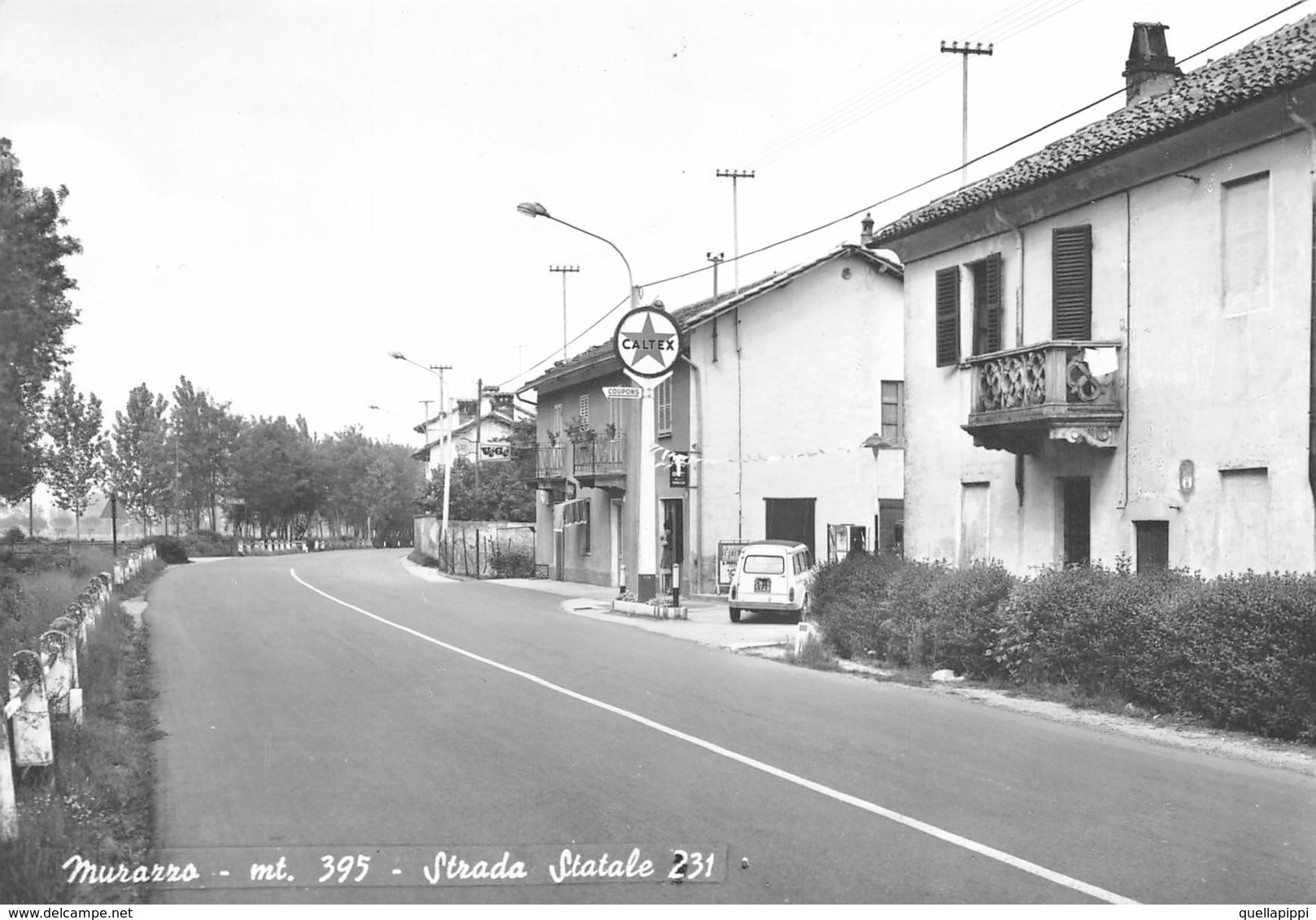 08121 "(CN) MURAZZO M. 395 - STRADA STATALE 231" DISTRIBUTORE CALTEX, AUTO '50, VERA FOTO. CART  SPED - Cuneo