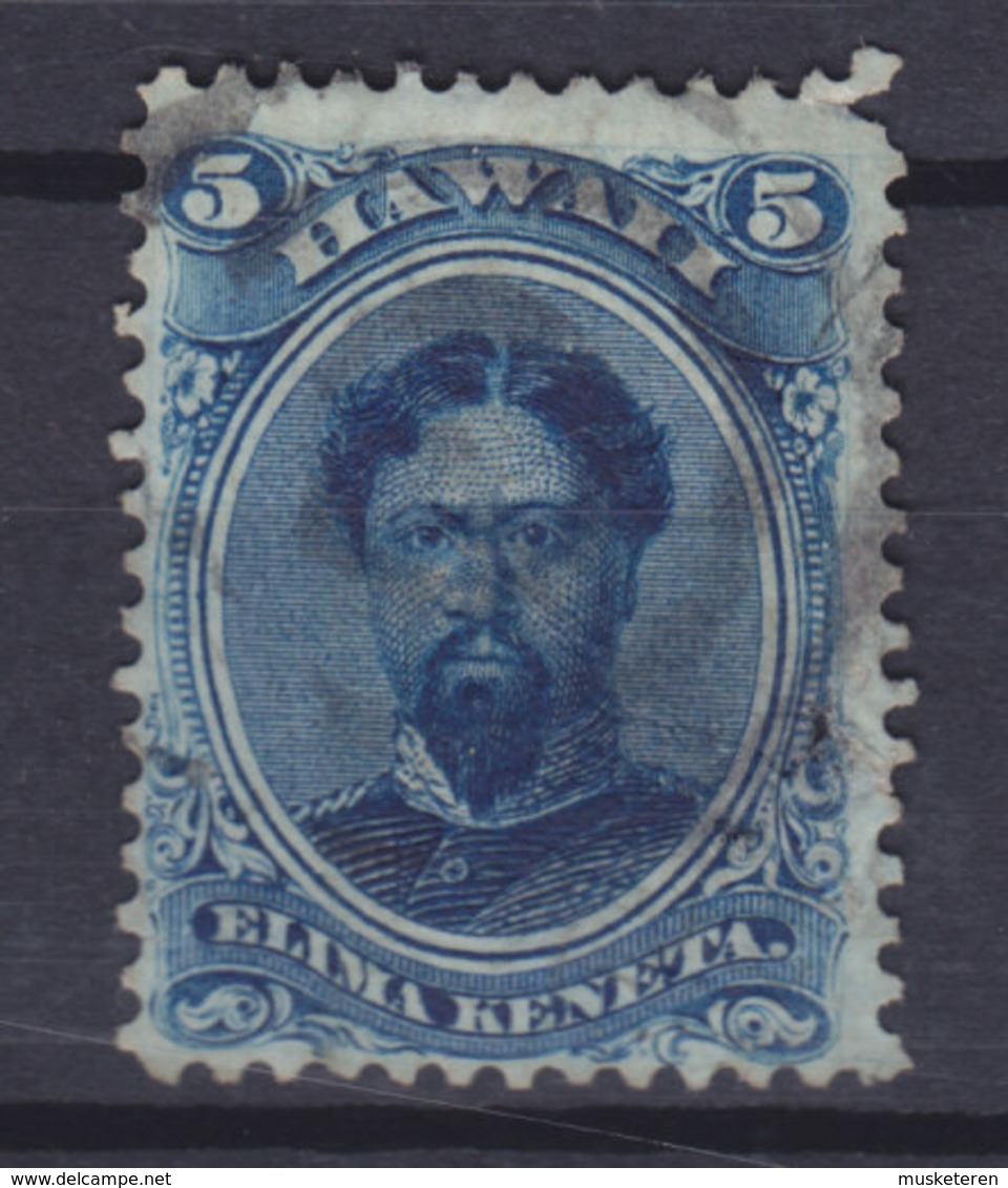 United States Possessions Hawaii 1866 Mi. 17     5 C King König Kamehameha V. (2 Scans) - Hawaii