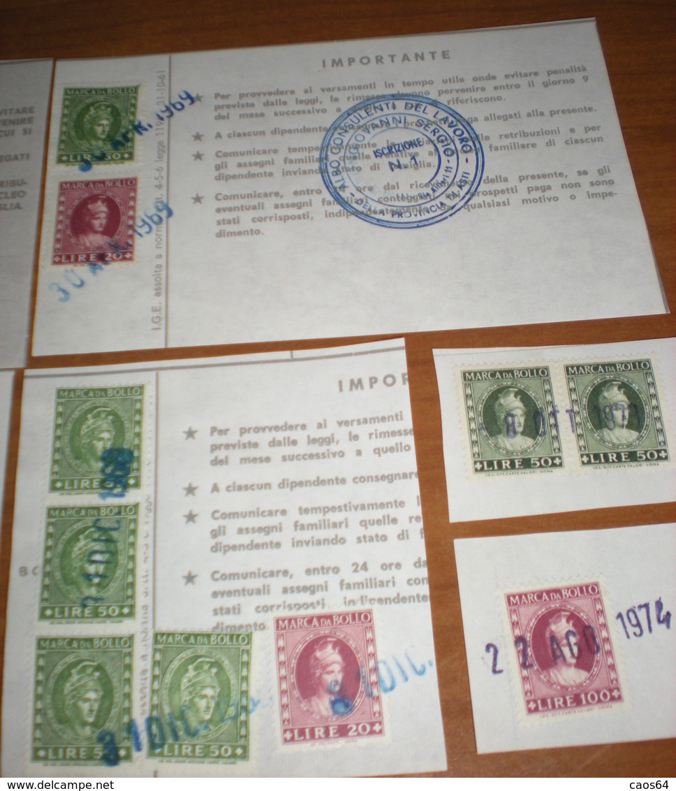 MARCA BOLLO   ITALIA REPUBBLICA  LOTTO - Revenue Stamps