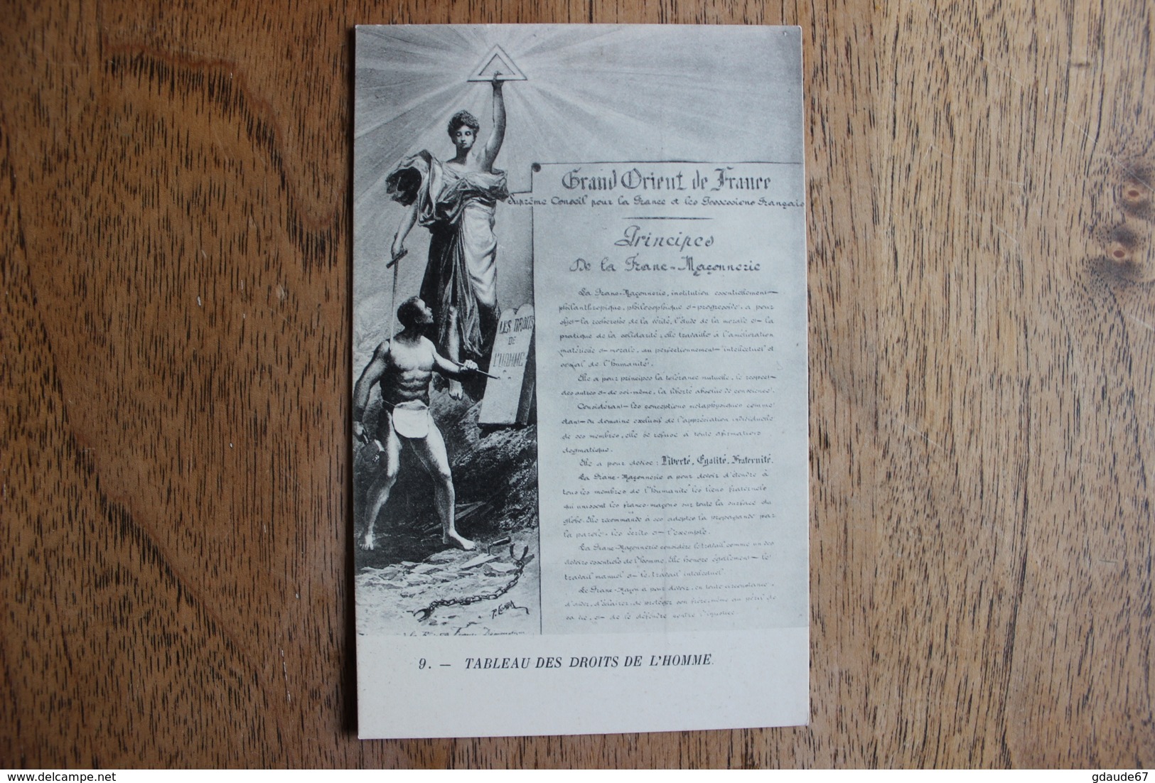 TABLEAU DES DROITS DE L'HOMME - PRINCIPES DE LA FRANC MACONNERIE - Partis Politiques & élections