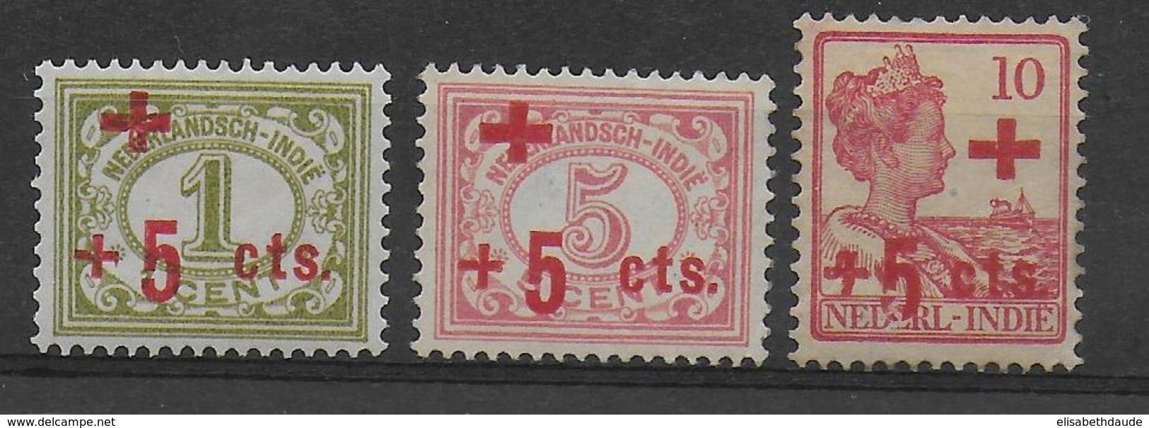 INDES NEERLANDAISES - 1915 - YT N° 118/120 * CROIX-ROUGE - COTE = 25 EUR - Niederländisch-Indien