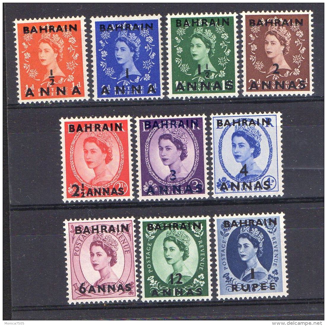 BAHRAIN  ( POSTE ) : Y&amp;T N°  77/83B  TIMBRE  NEUFS  AVEC  TRACE  DE  CHARNIERE . - Bahrain (1965-...)