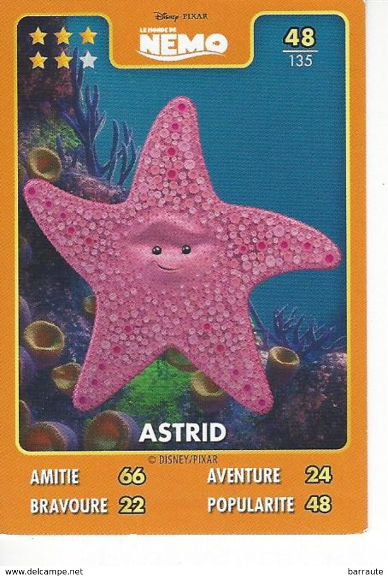 Carte Disney Pixar Auchan 2015  N° 48 Némo ASTRID - Disney