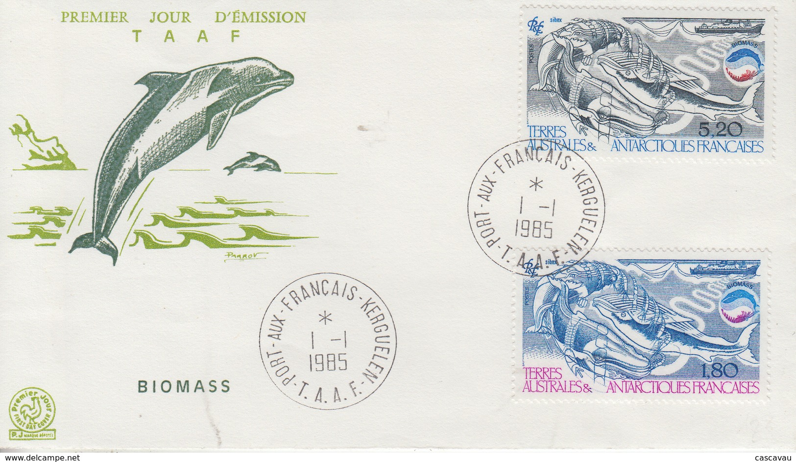 Enveloppe   FDC   1er  Jour   T.A.A.F     La   Biomasse   1985 - FDC