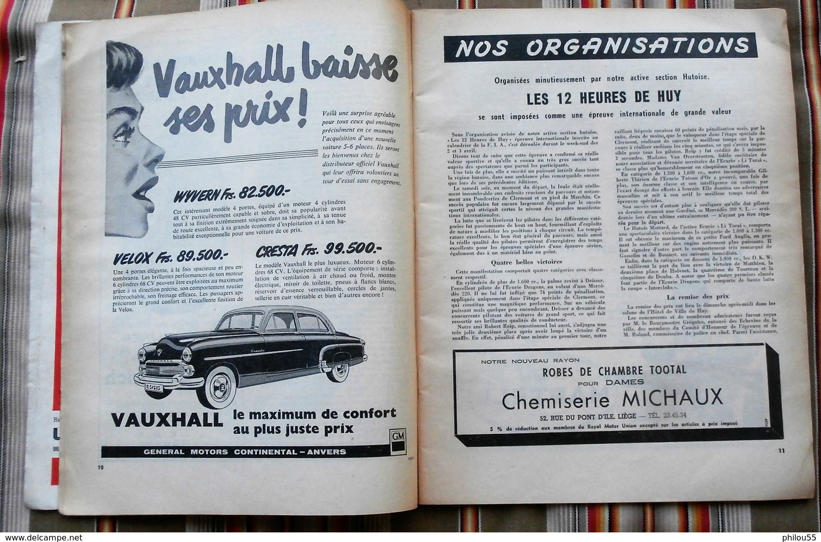 Revue MOTOR  n° 4 1955 Royal Motor Union LIEGE PUB