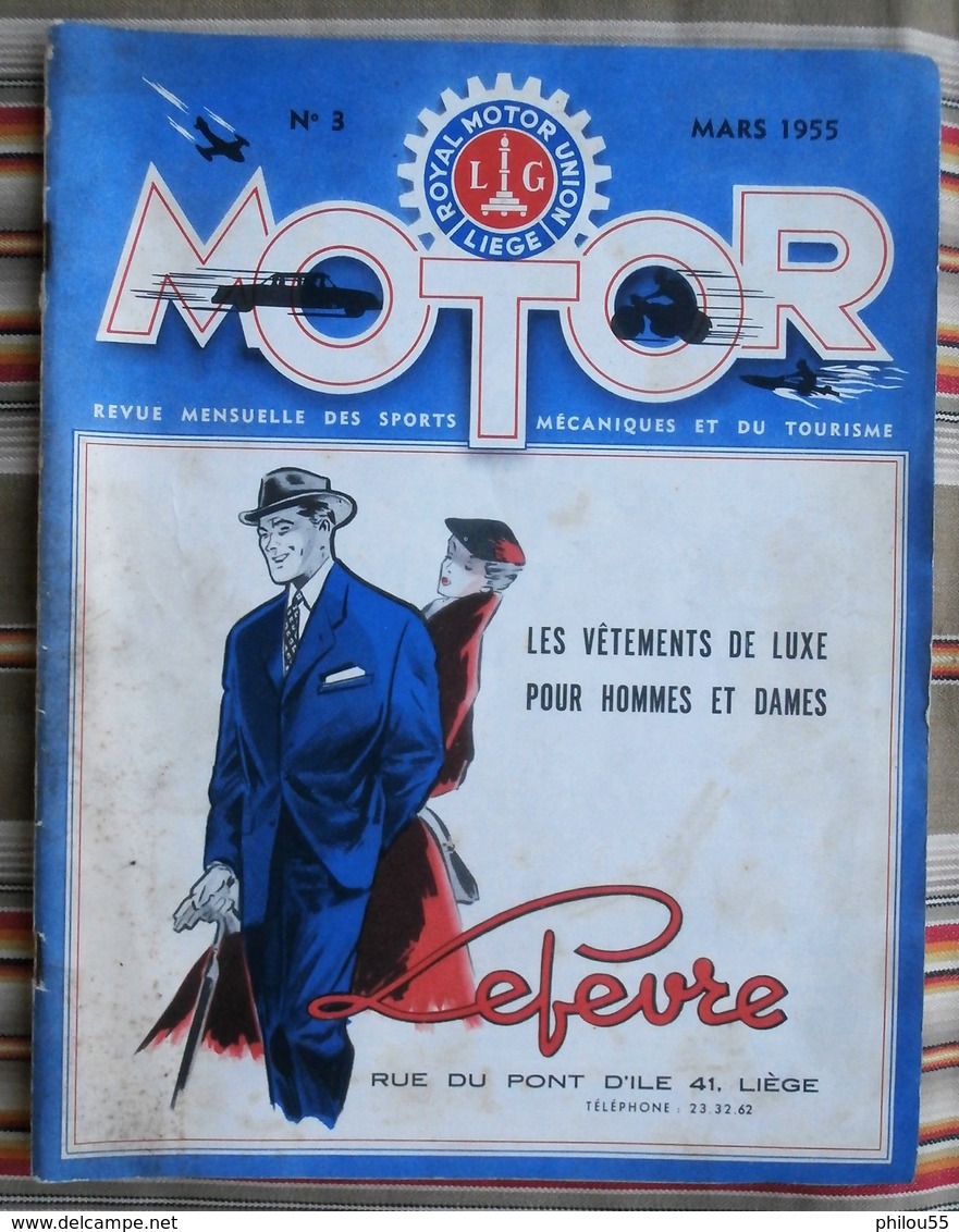 Revue MOTOR  N° 3 1955 Royal Motor Union LIEGE PUB - Auto/Moto