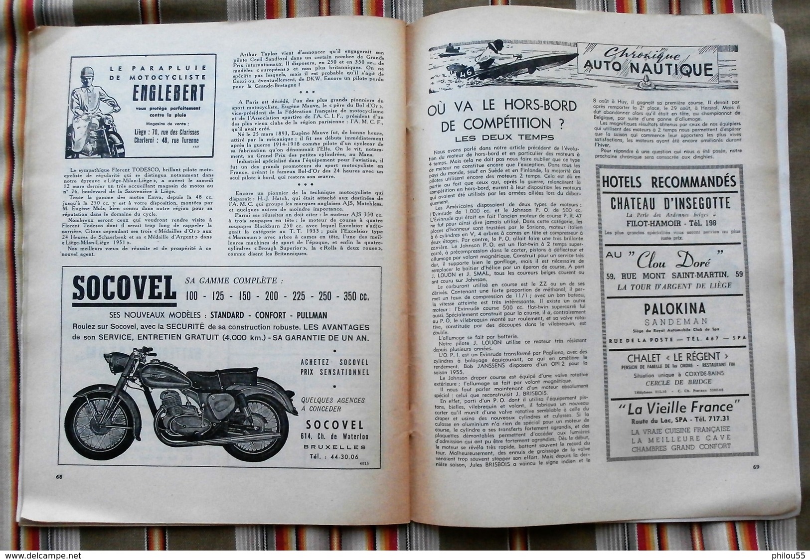 Revue MOTOR  n° 3 1955 Royal Motor Union LIEGE PUB