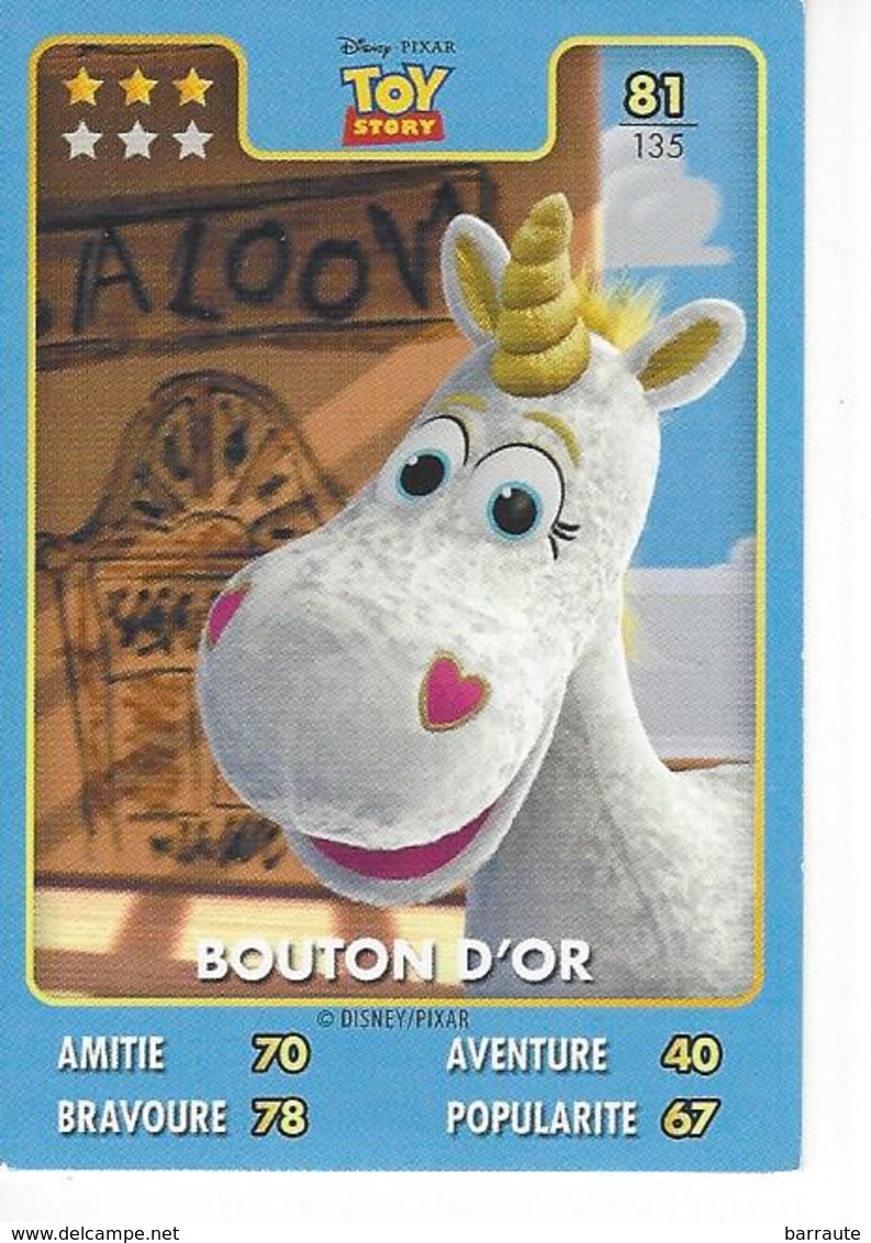 Carte Disney Pixar Auchan 2015  N° 81 TOY Story BOUTON D'OR - Disney