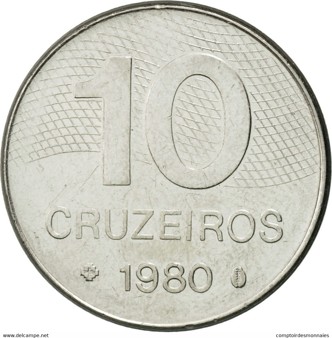 Monnaie, Brésil, 10 Cruzeiros, 1980, TTB+, Stainless Steel, KM:592.1 - Brésil