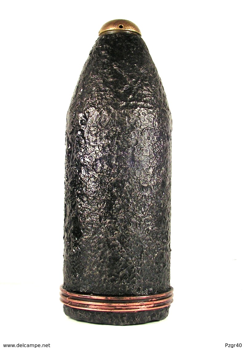 87 Mm Imperial Russian 19th Century HE Shell Obus With M 1884 Filimonov Fuze RARE! - Armes Neutralisées