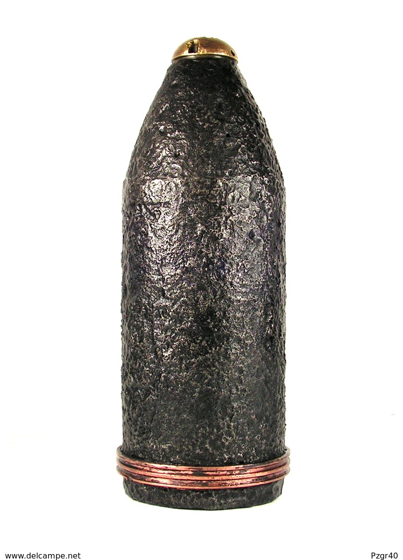 87 Mm Imperial Russian 19th Century HE Shell Obus With M 1884 Filimonov Fuze RARE! - Armes Neutralisées