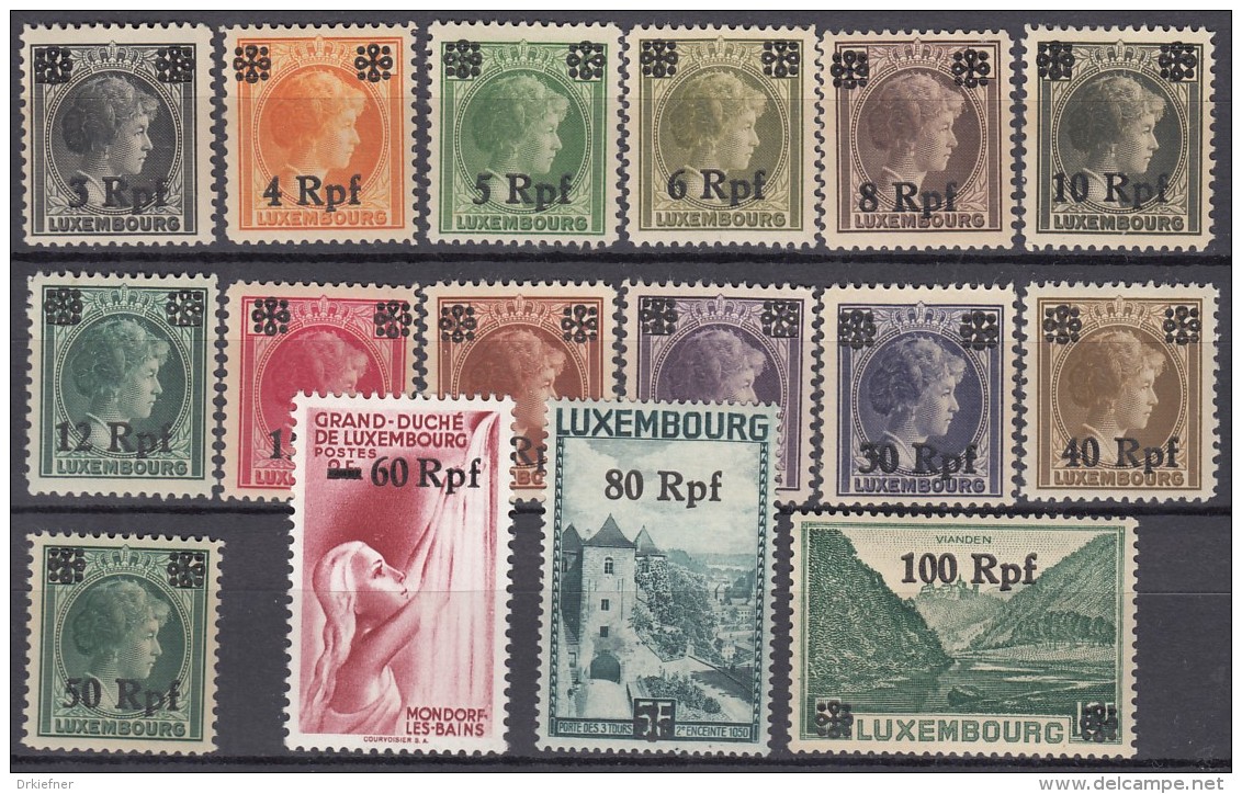 DR LUXEMBURG 17-32, Postfrisch *, 1940 - Besetzungen 1938-45