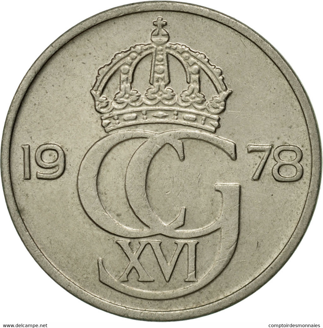 Monnaie, Suède, Carl XVI Gustaf, 50 Öre, 1978, TTB, Copper-nickel, KM:855 - Suède