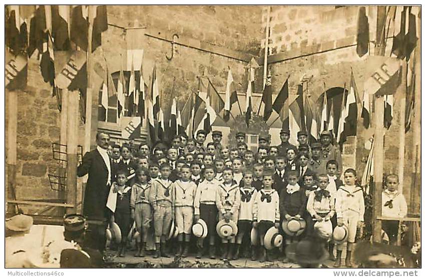 280718 - CARTE PHOTO - 19 TULLE ? - Fête Du 27 Juin 1915 Orphelinat Français Soldat Militaire Chapeau Chorale - Tulle