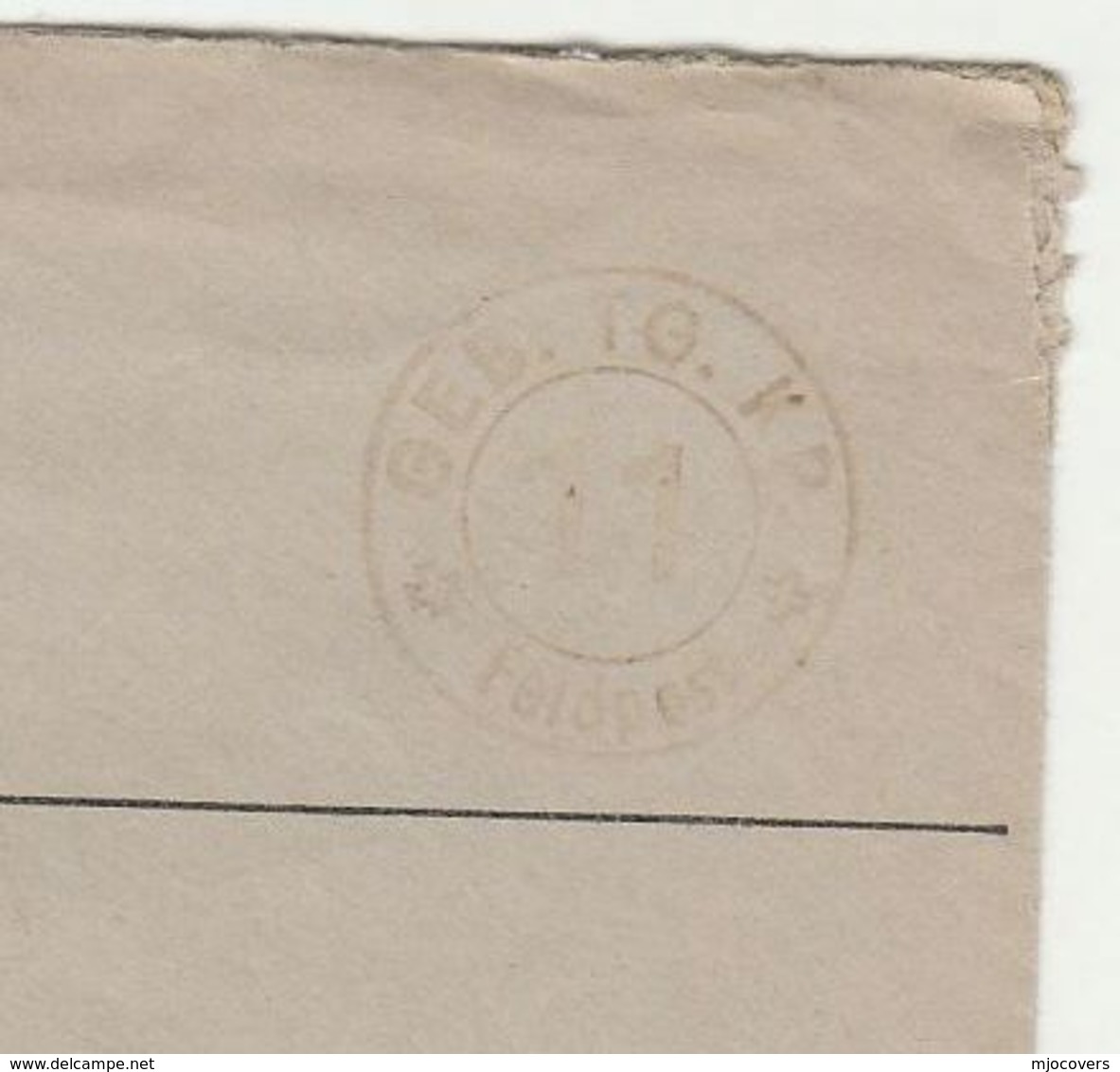 GEB TG KP 11 DER QUATIERMEISTER Switzerland FELDPOST COVER Military Forces - Documents