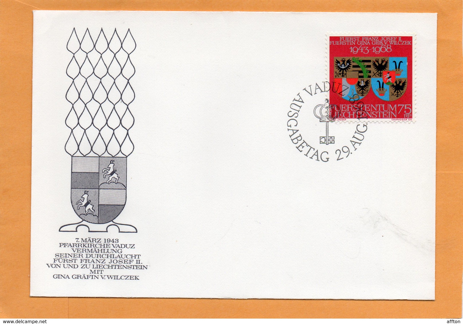 Liechtenstein 1968 FDC - FDC