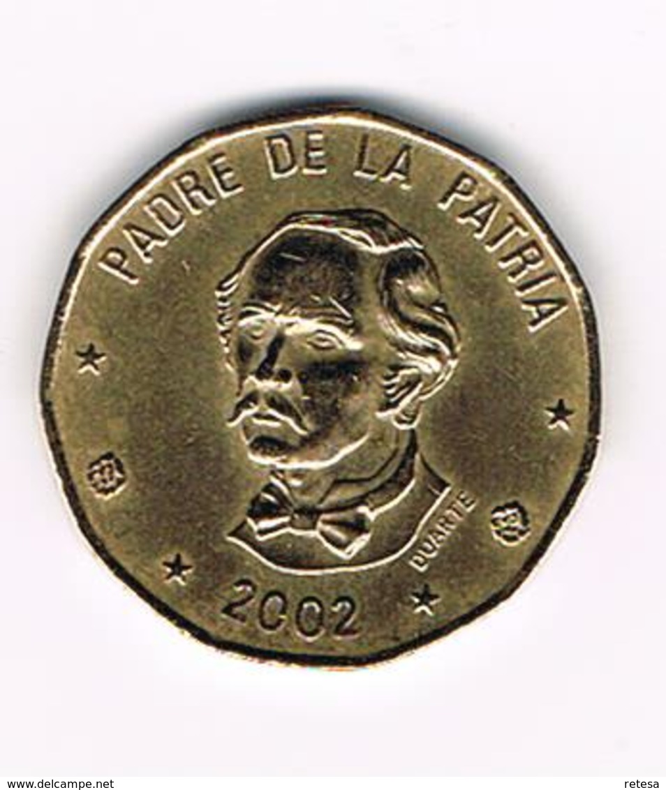 &-  DOMINICAANSE  REPUBLIEK  1 PESO  2002 - Dominicaine