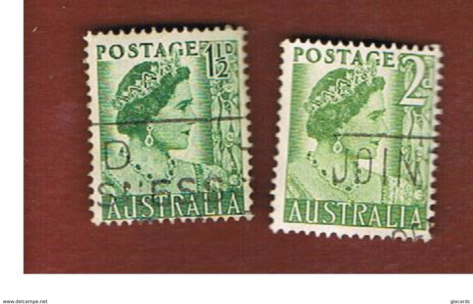 AUSTRALIA  - SG 236.237  -  1950.1951 QUEEN ELIZABETH II  (2 STAMPS OF THE CURRENT SERIE) -   USED - Usati