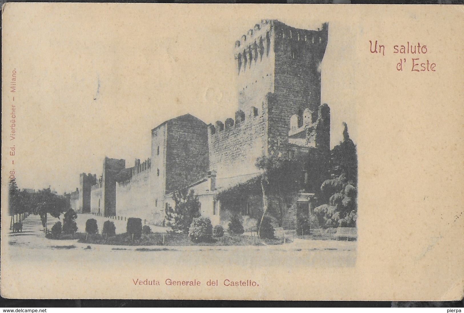 CASTELLO D'ESTE - FORMATO PICCOLO - EDIZ VIERBUCHER MILANO - VIAGGIATA DA ESTE 1900 - Castelli