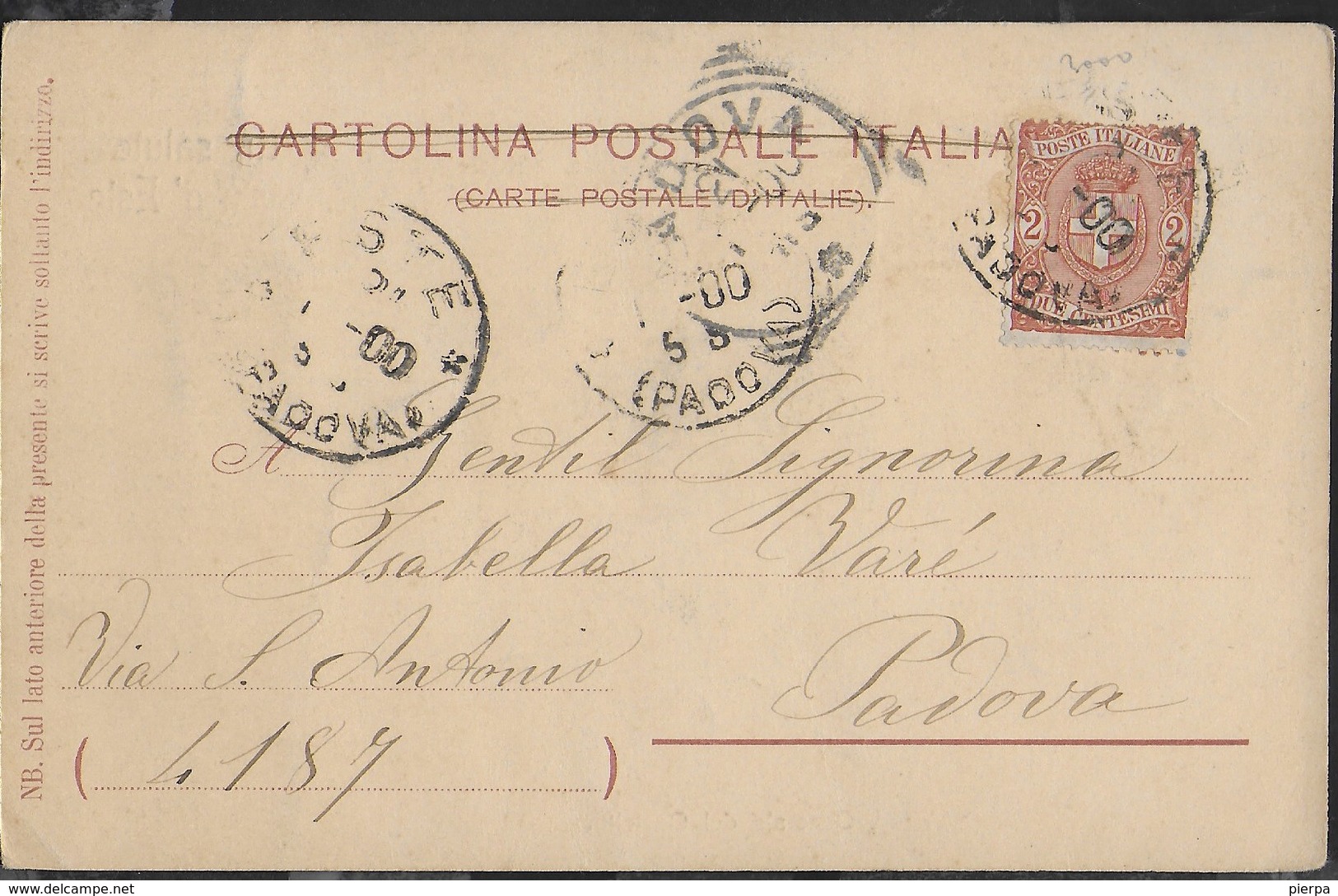 CASTELLO D'ESTE - FORMATO PICCOLO - EDIZ VIERBUCHER MILANO - VIAGGIATA DA ESTE 1900 - Castelli