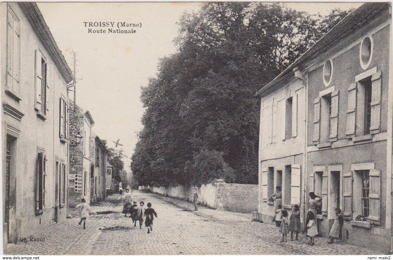 CARTE POSTALE   TROISSY 51  Route Nationale - Autres & Non Classés