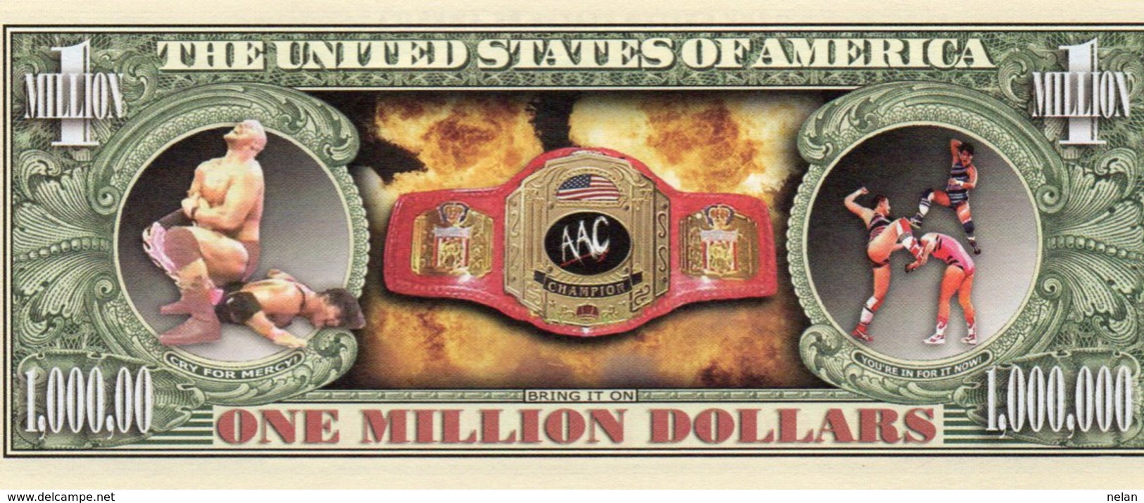 STATI UNITI-1 MILLION DOLLARS-WRESTLE-2002- EMISSIONI DI  FANTASIE-UNC - Altri & Non Classificati