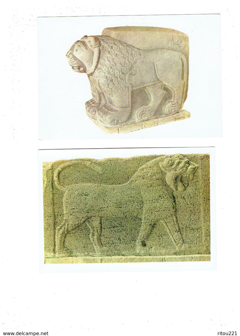 Lot 2 Cpm - ANKARA - Musée Archéologie - LION - Calcaire - Andesite - - Lions