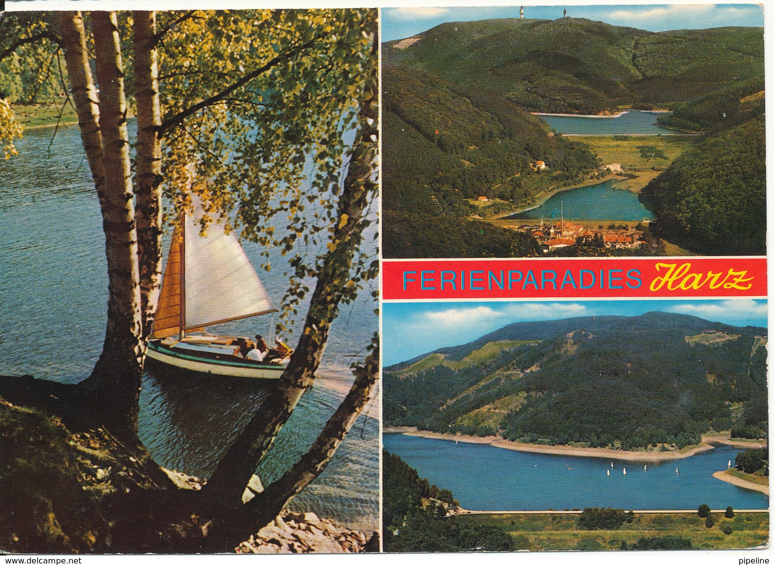 Germany Underpaid Postcard Sent To Denmark 4-6-1976 (Obertalsperre Harz) - Harzgerode