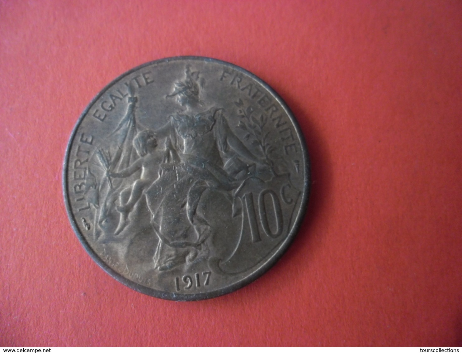 FRANCE @ 10 Centimes DUPUIS Bronze 10 Gr De 1917 En SUP @ KM# 843 - Autres & Non Classés