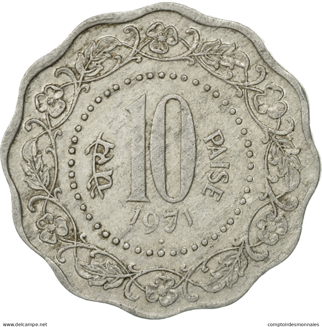 Monnaie, INDIA-REPUBLIC, 10 Paise, 1971, TTB, Aluminium, KM:27.1 - Inde