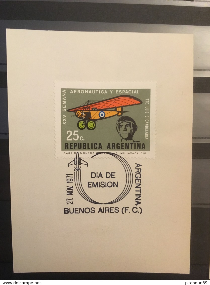1971 - 25 SEMANA AERONAUTICA Y ESPACIAL - ARGENTINA ARGENTINE - DIA DE EMISION - AERONAUTIQUE SPATIAL AERONAUTICS SPACE - South America