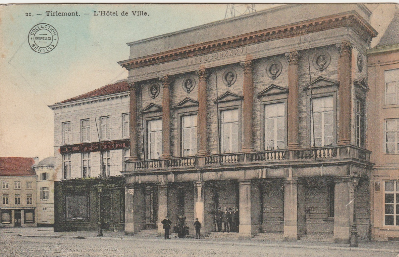 Tirlemont , Tienen ,L'Hôtel De Ville , Het Stadhuis ,( Kleurenkaar , Colorisée )Bertels, N° 21 - Tienen