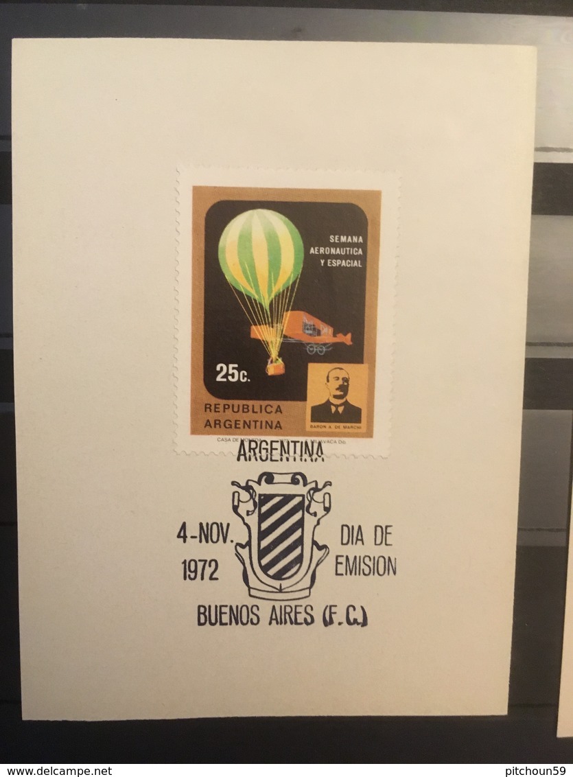 1972 - SEMANA AERONAUTICA Y ESPACIAL - ARGENTINA ARGENTINE - DIA DE EMISION - AERONAUTIQUE SPATIAL AERONAUTICS SPACE - South America
