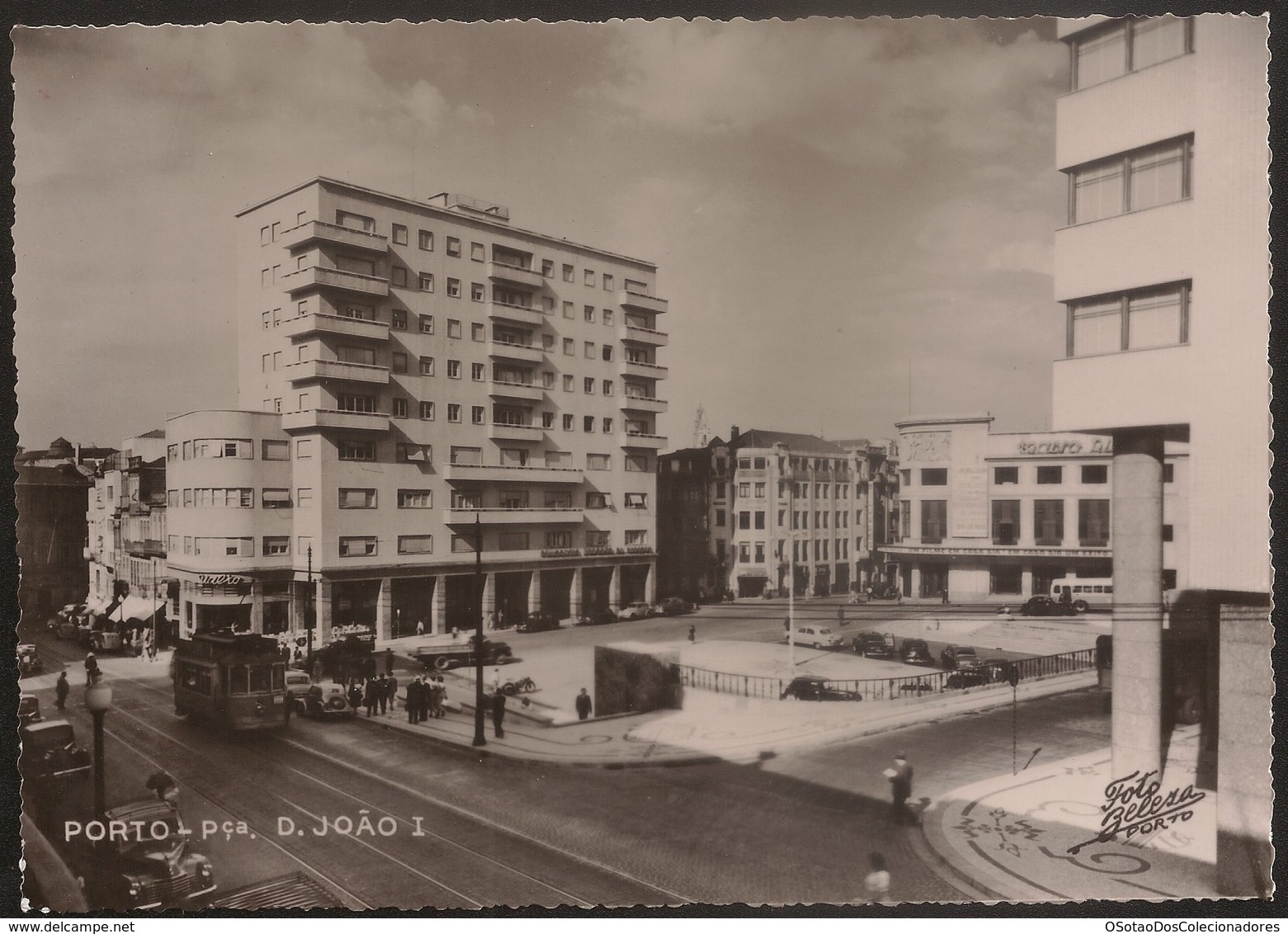 Postal Portugal - Porto - Praça D. João I (Porto Editora - Foto Beleza) Elétrico - Tram - Tramway - Porto