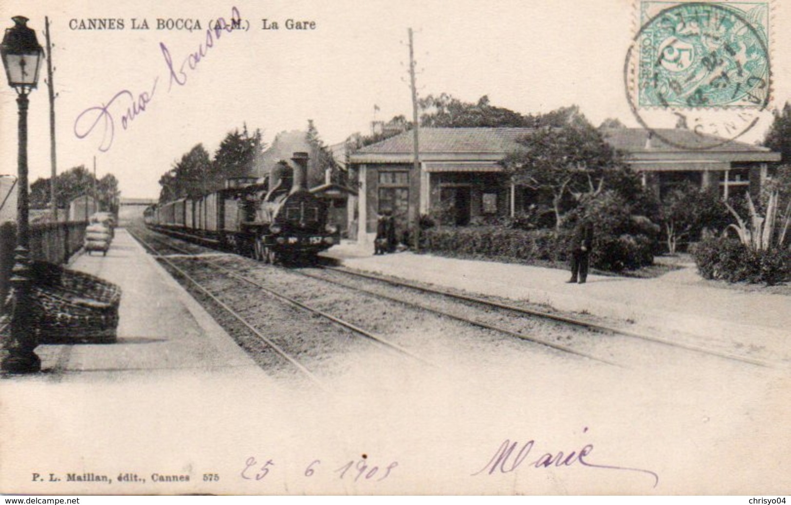 86Vn  06 Cannes La Bocca La Gare Train Micheline - Cannes