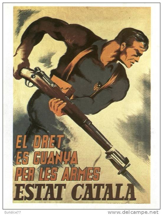 Cartel Affiche Poster Guerra Civil Española 20x13 Cm. Aprox. REPRODUCTION - Patriottiche