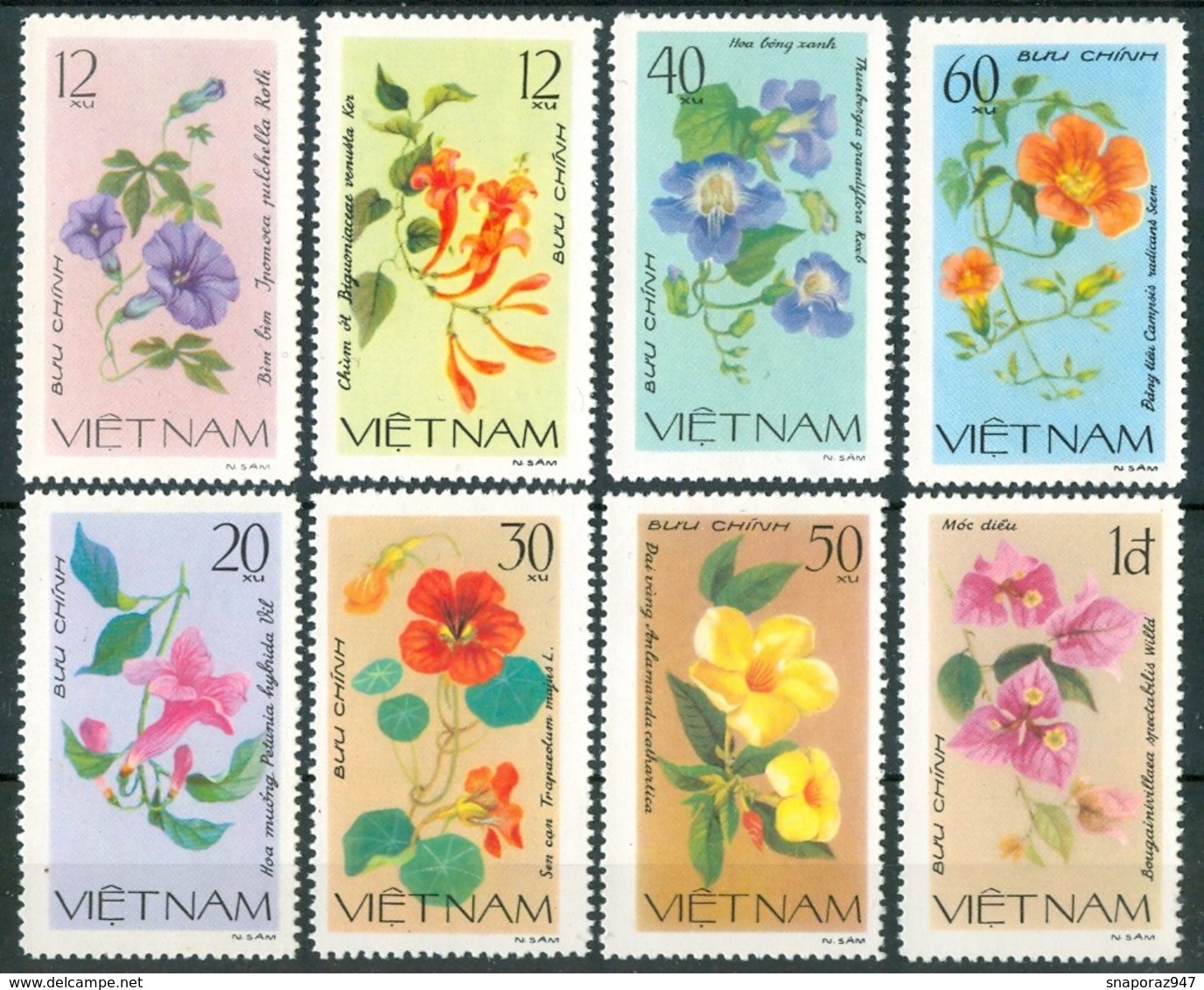 1980 Vietnam Fiori Blumen Flowers Fleurs MNH** Ab21 - Vietnam