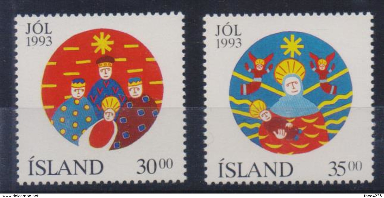 ICELAND STAMPS CHRISTMAS 1993-COMPLETE SET(99) - Nuovi