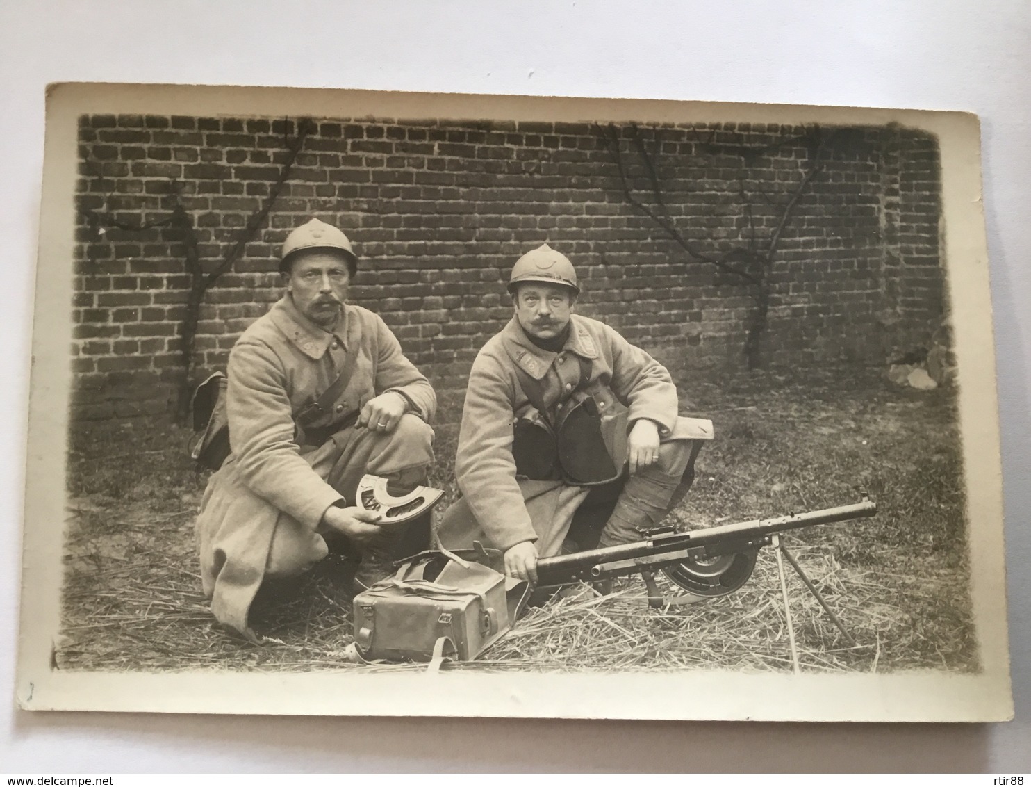 Belle Carte Photo De Tireurs Chauchat équipes 16°territorial Décembre 1916 - 1914-18