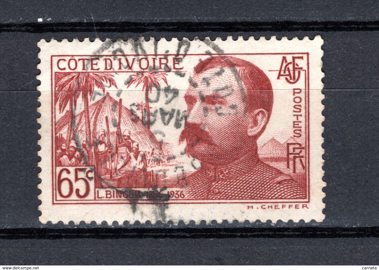 COTE D'IVOIRE  N° 139  OBLITERE  COTE 0.70€  BINGER - Usados