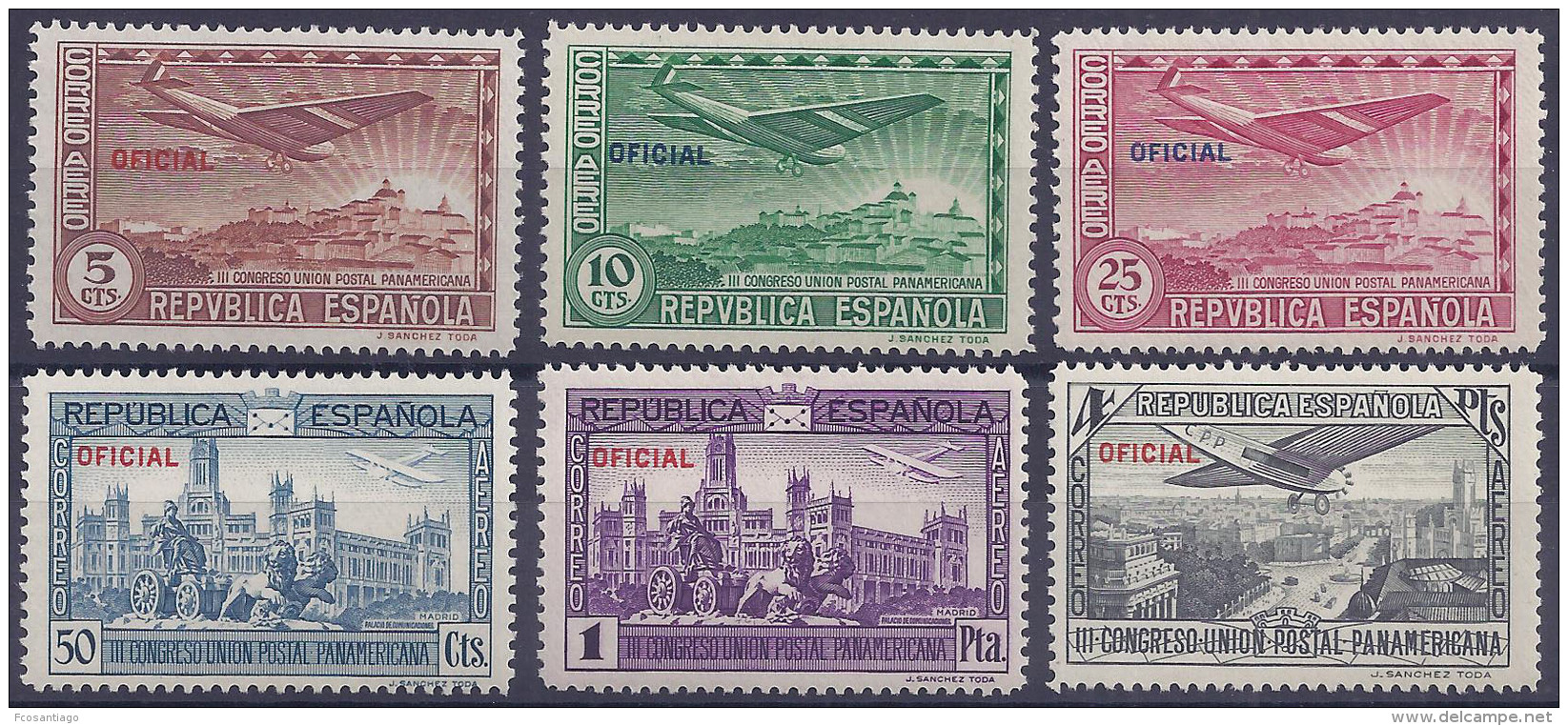 ESPAÑA 1931 - Edifil #630/35**     -     AEREO - Nuevos