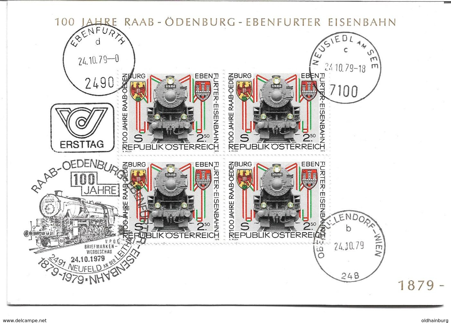 1562c: Österreich/ Ungarn: Raab- Ödenburger- Ebenfurter Eisenbahn Sonderfolder 3 Scans - Trains