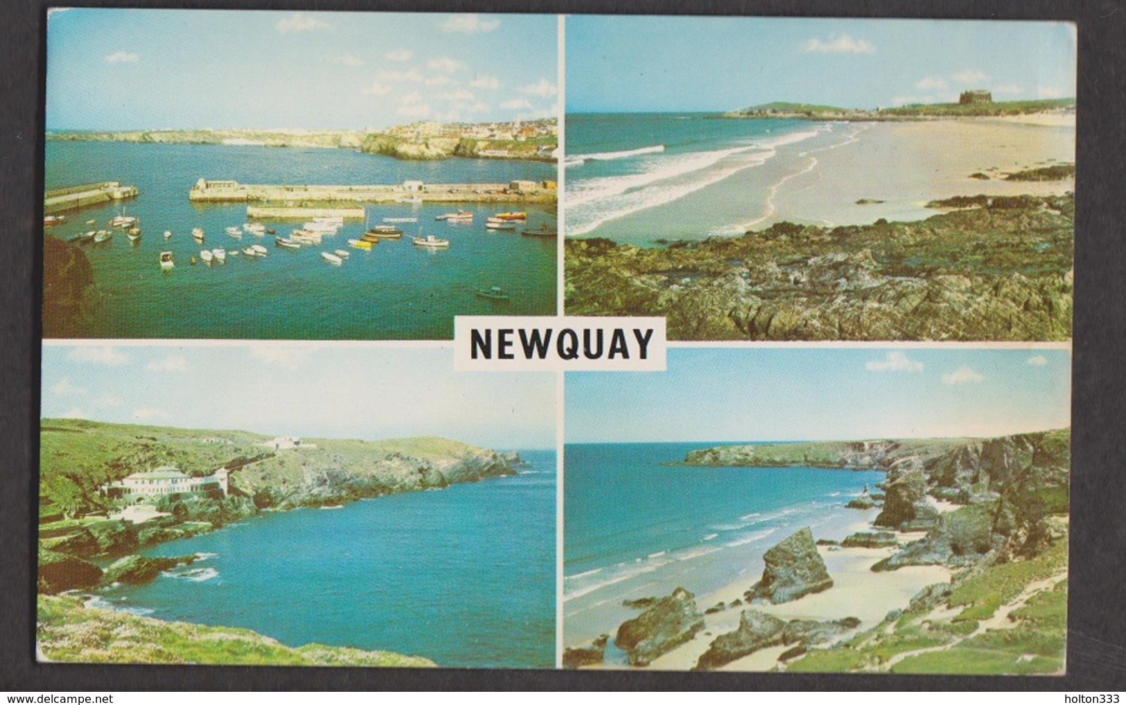 4 View Card Of Newquay, Cornwall, England - Unused - Stained On Back - Newquay