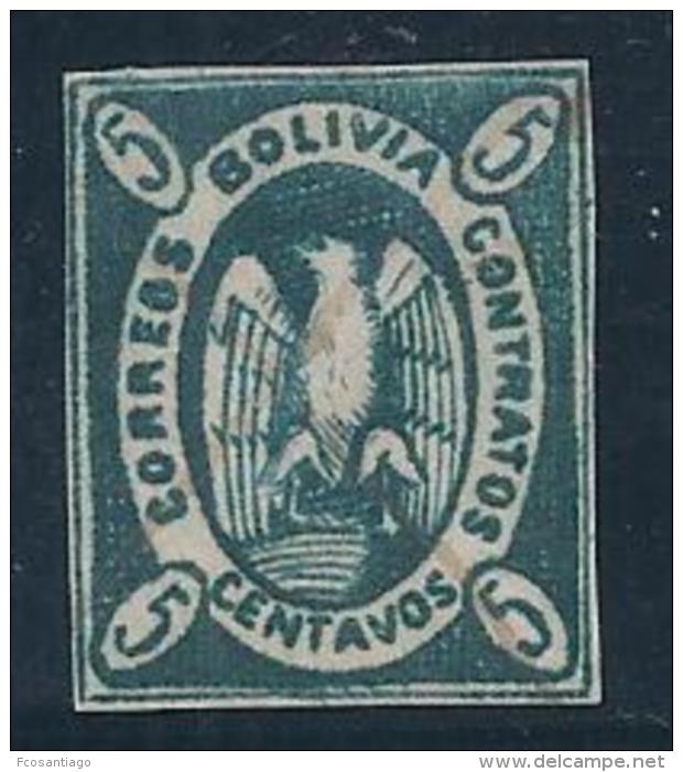BOLIVIA 1867/68 - Yvert #2 Sin Goma (*) - Bolivia